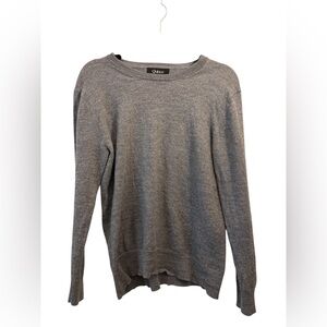 Quince Women's Heather Gray Merino Wool Crew Neck Sweater Size large